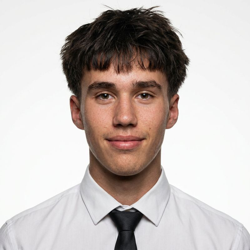 Rundes Portraitfoto von Mati, Gründer von Mateeria, vor neutralem Hintergrund